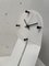 Reloj de mesa de metal lacado en blanco de Gaspare, años 80, Imagen 5