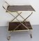 Mid-Century Foldable Trolley in Chrome & Stratified Wood, 1976 2