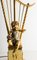 Mid-Century French Brass Table Lamp with Putti Reading in Front of a Harp, 1960s 6