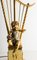 Mid-Century French Brass Table Lamp with Putti Reading in Front of a Harp, 1960s, Image 6