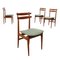 Stühle aus Holz & Stoff, 1960er 1