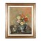 Ezio Pastorio, Painting with Rose Vase, Oil on Canvas, 1900s, Framed 1