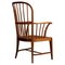 Danish Oak Windsor Armchair with Webbed Seat, 1950s, Image 2