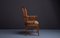 Butaca Windsor danesa de roble con asiento palmeado, años 50, Imagen 4