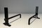 Modernist Cast Iron and Wrought Iron Andirons, 1970s, Set of 2 5