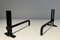 Modernist Cast Iron and Wrought Iron Andirons, 1970s, Set of 2, Image 5