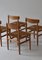 Model Øresund 537 Dining Chair in Patinated Oak and Seagrass by Børge Mogensen for Karl Andersson & Söner, 1960s, Set of 4, Image 4