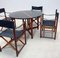 Folding Dining Table and Chairs from Hyllinge Møble, Denmark, 1970s, Set of 5 4