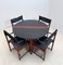 Folding Dining Table and Chairs from Hyllinge Møble, Denmark, 1970s, Set of 5 2