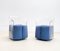 Acrylic Glass and Blue Velvet Armchairs, Italy, 1970s, Set of 2 7