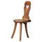 Vintage Swedish Folk Art Rustic Chair in Pine 1
