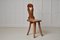 Vintage Swedish Folk Art Rustic Chair in Pine, Image 4