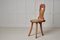 Schwedischer Vintage Folk Art Rustikaler Stuhl aus Kiefernholz 2