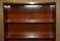 3-Drawer Military Campaign Bookcases in Burr Yew Wood & Brass by Kennedy for Harrods, Set of 2 13