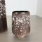 Juego de dos jarrones de cerámica Fat Lava marrón y blanco crujientes atribuidos a Jopeko, Alemania, años 70. Juego de 2, Imagen 14