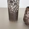 Set of Two Pottery Fat Lava Vases Crusty Brown-White attributed to Jopeko, Germany, 1970s, Set of 2 7