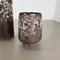 Set of Two Pottery Fat Lava Vases Crusty Brown-White attributed to Jopeko, Germany, 1970s, Set of 2, Image 11