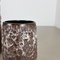 Juego de dos jarrones de cerámica Fat Lava marrón y blanco crujientes atribuidos a Jopeko, Alemania, años 70. Juego de 2, Imagen 13