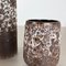 Set of Two Pottery Fat Lava Vases Crusty Brown-White attributed to Jopeko, Germany, 1970s, Set of 2 12