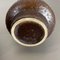 Juego de dos jarrones de cerámica Fat Lava marrón y blanco crujientes atribuidos a Jopeko, Alemania, años 70. Juego de 2, Imagen 18