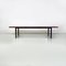 Italian Wood, Black Metal and Brass Bench, 1960s 4