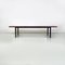 Italian Wood, Black Metal and Brass Bench, 1960s, Image 4