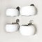 Italian Modern Omega Sconces by Glass and Metal by Vico Magistretti for Artemide, 1970s, Set of 4 4