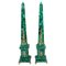 Large Ormolu Mounted Malachite Obelisks, 1920s, Set of 2, Image 1