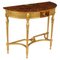 19th Century Satinwood Hand Painted Demi-Lune Console Table, Image 1