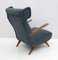 Fauteuil en Noyer et Boucle, Italie, 1950s 3