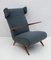Walnut and Boucle Lounge Chair, Italy, 1950s 7
