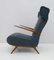 Walnut and Boucle Lounge Chair, Italy, 1950s 6