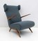 Walnut and Boucle Lounge Chair, Italy, 1950s 1