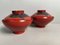 20th Century Taishō Urushi Maki-E Rice and Soup Bowls, Japan, Set of 2 1