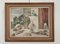Fernand Blondin, Perruche dans un intérieur avec Vase et Coquillages, Olio su tela, Con cornice, Immagine 2
