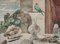 Fernand Blondin, Perruche dans un intérieur avec Vase et Coquillages, Olio su tela, Con cornice, Immagine 1