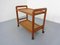 Danish Teak Bar Cart with Removable Tray, 1960s 3