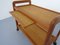 Danish Teak Bar Cart with Removable Tray, 1960s 14