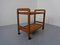 Danish Teak Bar Cart with Removable Tray, 1960s 6