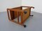 Danish Teak Bar Cart with Removable Tray, 1960s 9
