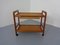Danish Teak Bar Cart with Removable Tray, 1960s, Image 1
