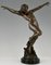 Carl Binder, Tanzender Bacchantin Akt im Jugendstil, 1905, Bronze 2