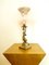 Italian Brass Dolphin Table Lamp with Murano Glass Lampshade, 1970s 3
