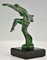 Max Le Verrier, Art Deco Sadi Car Mascot Lady with Flowing Dress, 1930s, Metal 3