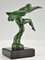 Max Le Verrier, Art Deco Sadi Car Mascot Lady with Flowing Dress, 1930s, Metal 2