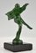 Max Le Verrier, Art Deco Sadi Car Mascot Lady with Flowing Dress, 1930s, Metal 9