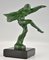 Max Le Verrier, Art Deco Sadi Car Mascot Lady with Flowing Dress, 1930s, Metal, Image 7