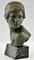 Constant Roux, Art Deco Büste des jungen Achilles, 1920er, Bronze 4
