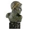 Constant Roux, Art Deco Büste des jungen Achilles, 1920er, Bronze 1