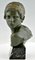 Constant Roux, Buste Art Déco du Jeune Achille, 1920s, Bronze 5